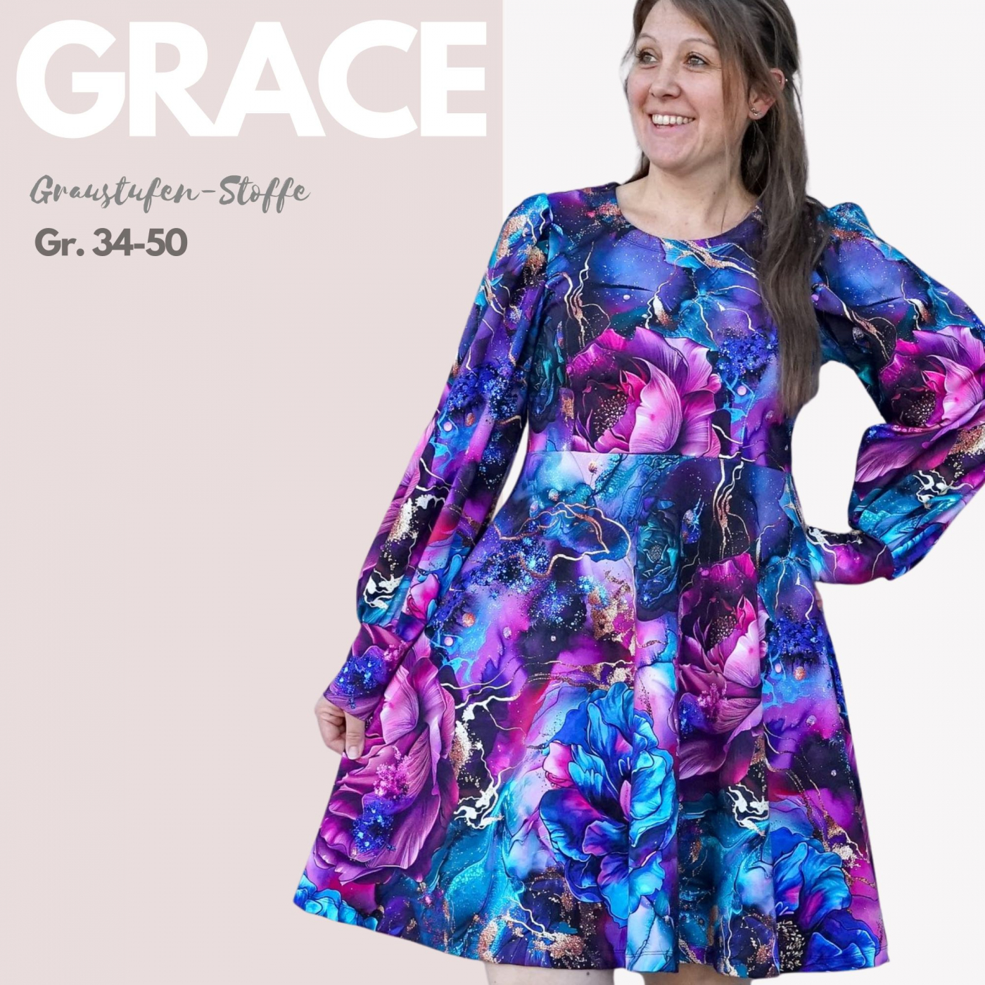 PDF-Schnittmuster: Kleid Hailey in den Gr. 34 - 50